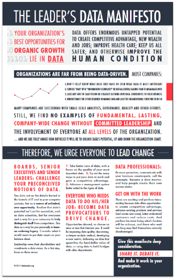 Read, Sign and Share The Leader's Data Manifesto