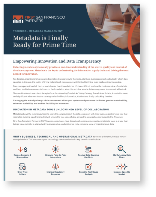technical metadata management sell sheet thumbnail