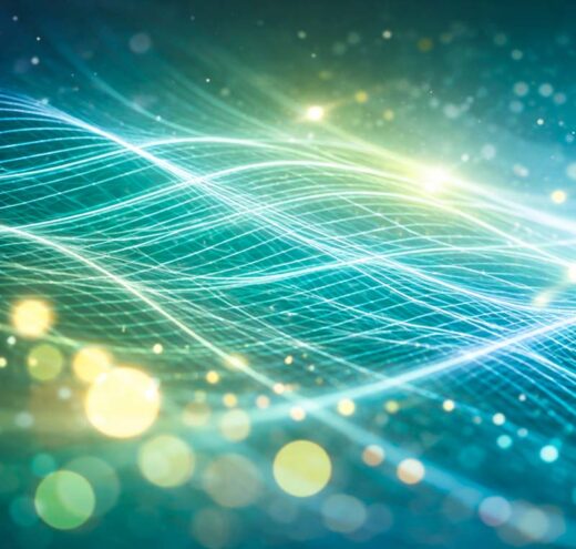Abstract flowing data waves representing connected information and data governance for erp transformation